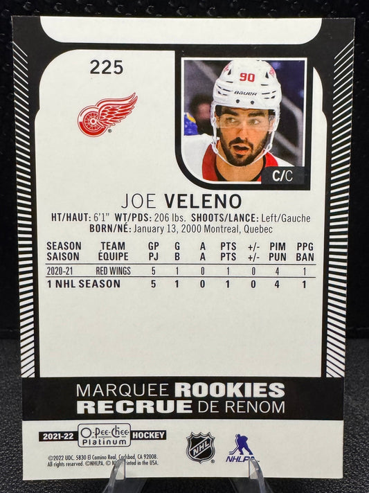 2021 - 22 O - Pee - Chee Platinum Marquee Rookies 225 Joe Veleno RC - 787 Hobby House