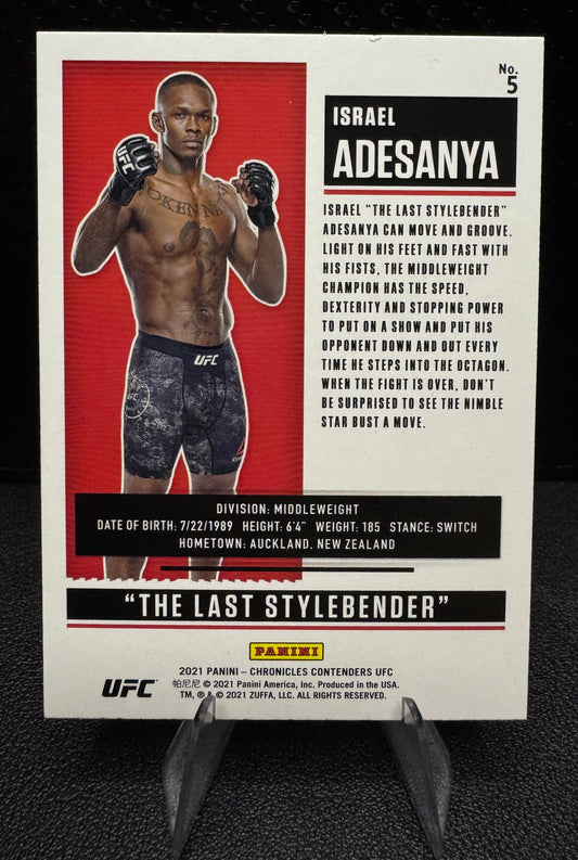 2021 Panini Chronicles Contenders UFC 5 Israel Adesanya MMA - 787 Hobby House