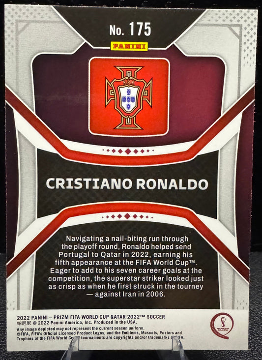 2022 Panini Prizm World Cup 175 Cristiano Ronaldo Portugal - 787 Hobby House