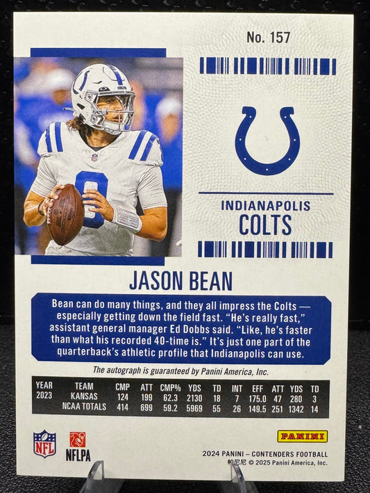 2024 Panini Contenders Playoff Ticket 157 Jason Bean RC/AU 140/149 - 787 Hobby House