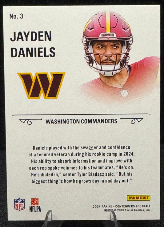 2024 Panini Contenders Rookie Stallions #3 Jayden Daniels RC Washington Commanders - 787 Hobby House
