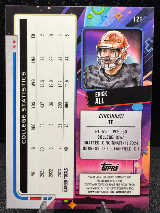 2024 Topps Cosmic Chrome Purple Nebula Refractors 121 Erick All RC 14/150 - 787 Hobby House