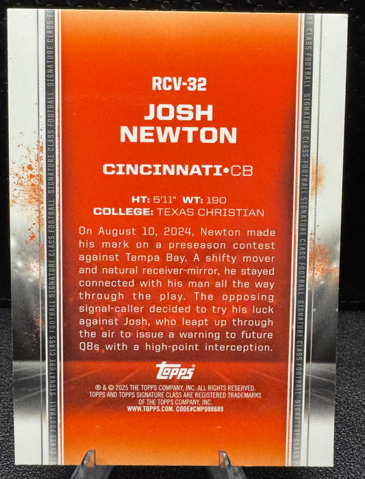 2024 Topps Signature Class Rookies Chrome Teal Refractors RCV32 Josh Newton RC 145/225 - 787 Hobby House