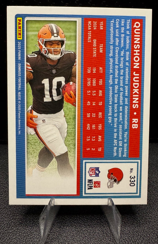 2025 Donruss 330 Quinshon Judkins RR RC Cleveland Browns - 787 Hobby House