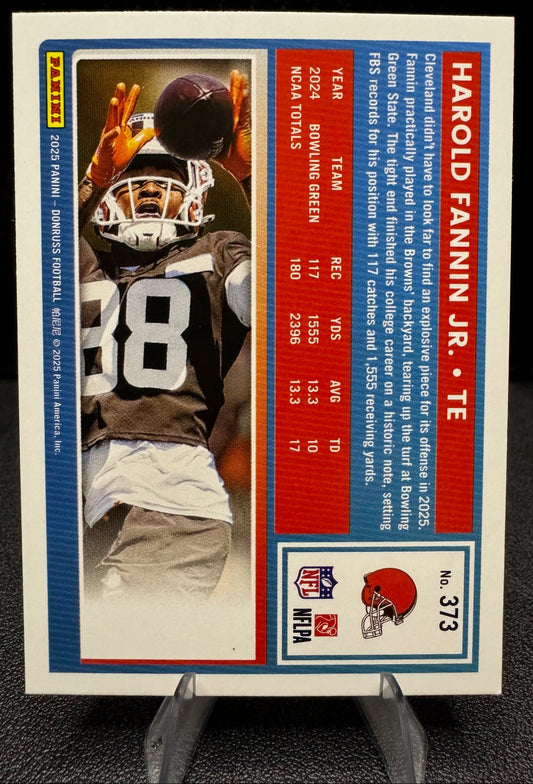 2025 Donruss 373 Harold Fannin Jr. RR RC Cleveland Browns - 787 Hobby House