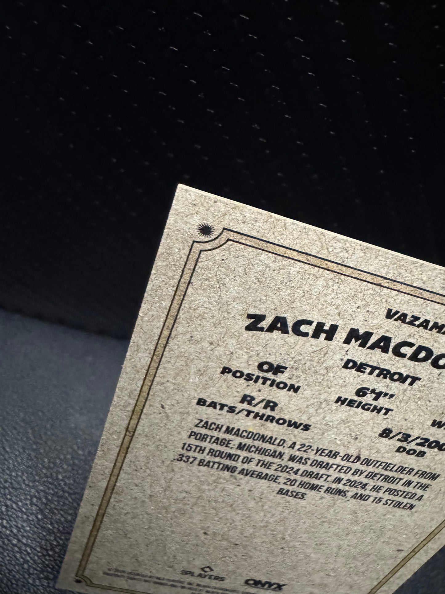 2025 Onyx Vintage Extended VAZAMA Zach Macdonald Autographs - 787 Hobby House