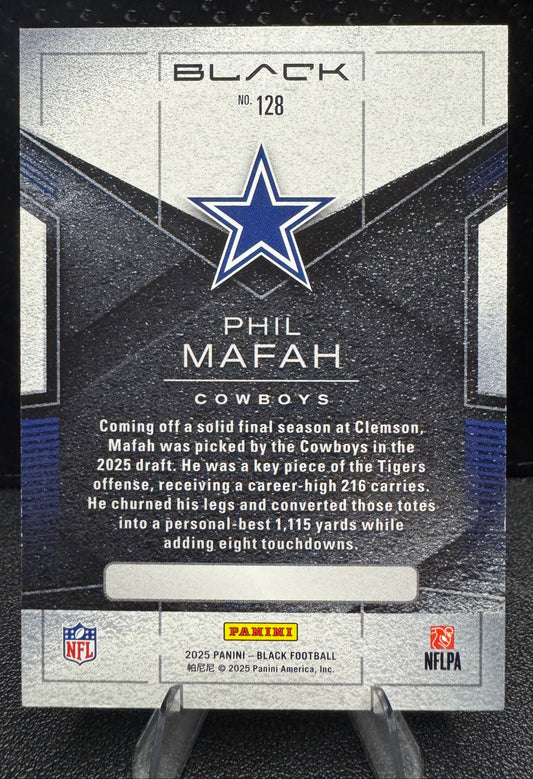2025 Panini Black 128 Phil Mafah Royal 59/99 RC Dallas Cowboys - 787 Hobby House