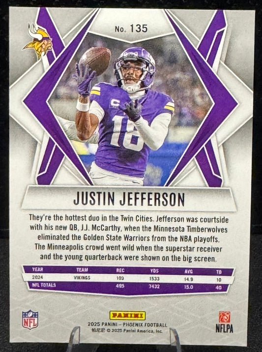 2025 Panini Phoenix #135 Justin Jefferson Minnesota Vikings - 787 Hobby House
