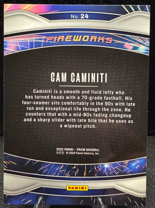 2025 Panini Prizm 24 Cam Caminiti Fireworks Atlanta Braves - 787 Hobby House