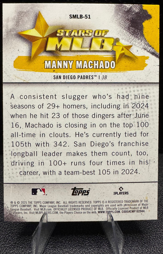 2025 Topps SMLB - 51 Manny Machado Stars of MLB San Diego Padres - 787 Hobby House