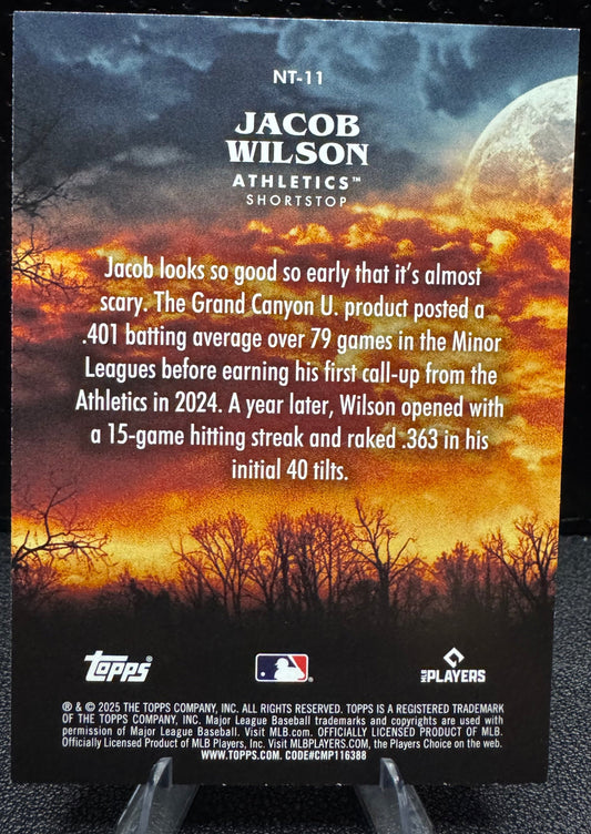 2025 Topps Update - Night Terrors NT - 11 Jacob Wilson RC Athletics - 787 Hobby House