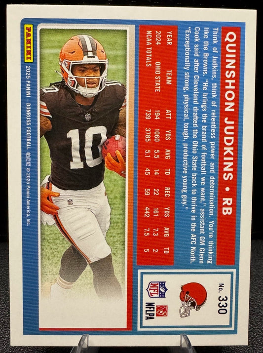 2025 Donruss 330 Quinshon Judkins RR RC Cleveland Browns - 787 Hobby House