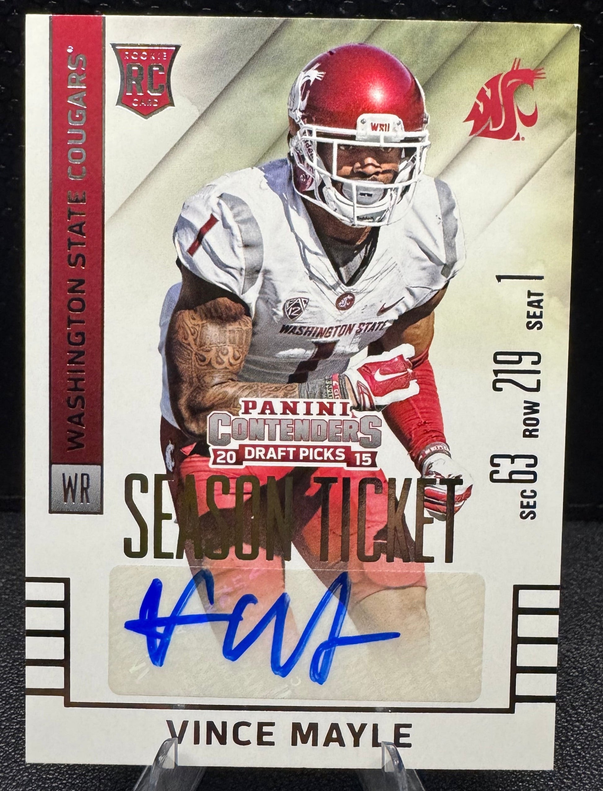 2015 Panini Contenders Draft Picks 104A Vince Mayle AU RC - 787 Hobby House