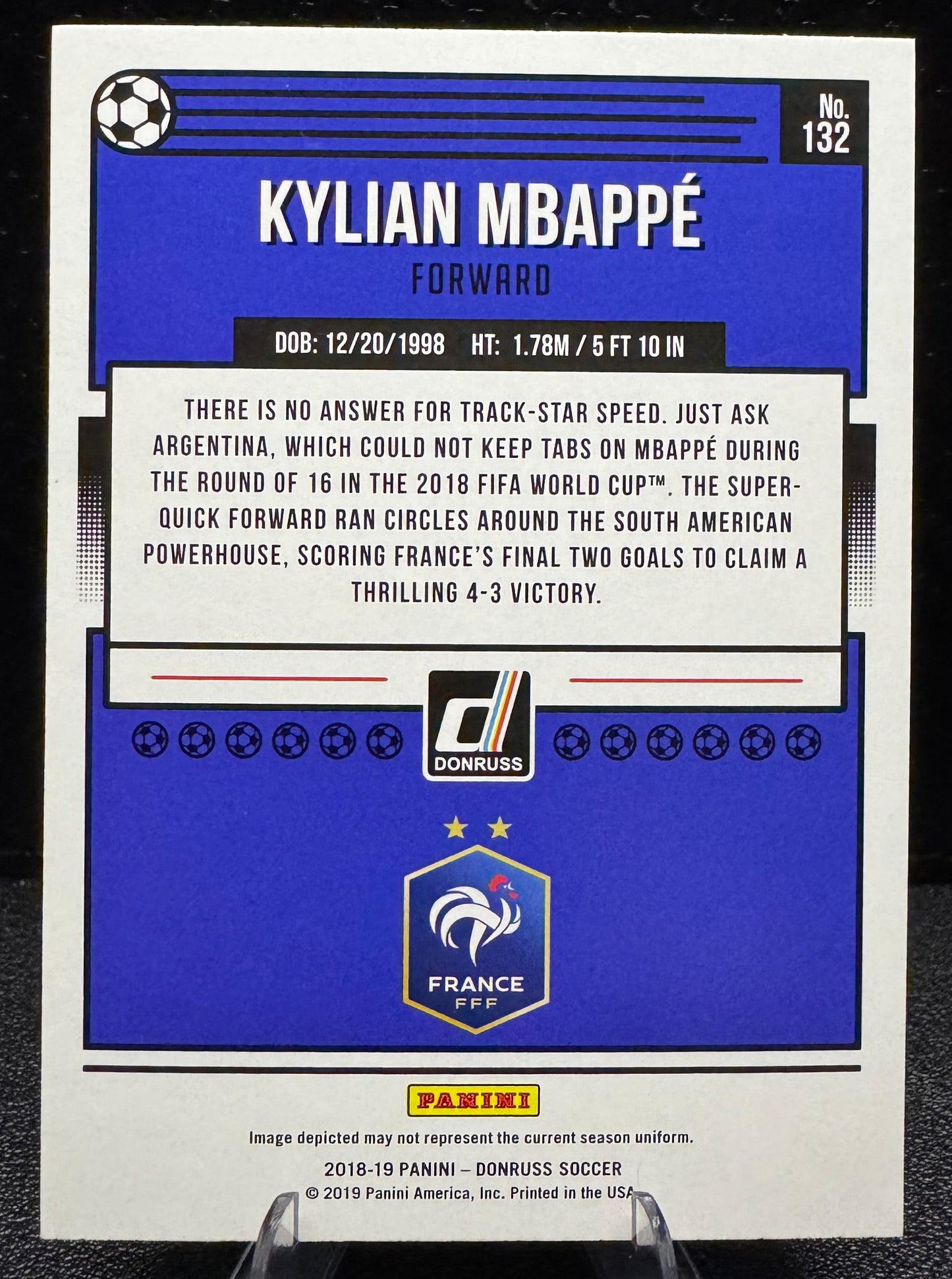 2018-19 Donruss #132 Kylian Mbappe France