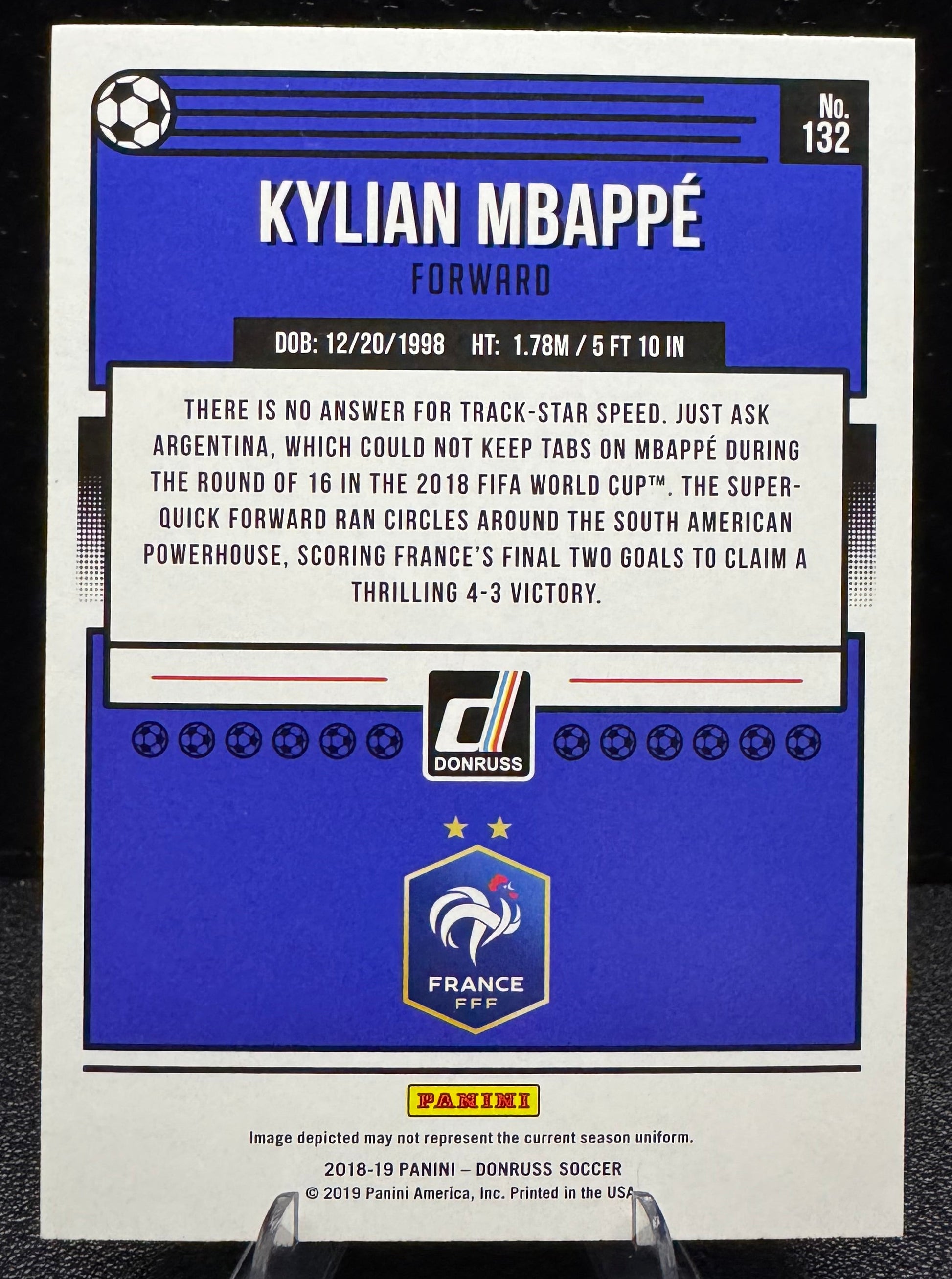 2018-19 Donruss #132 Kylian Mbappe France