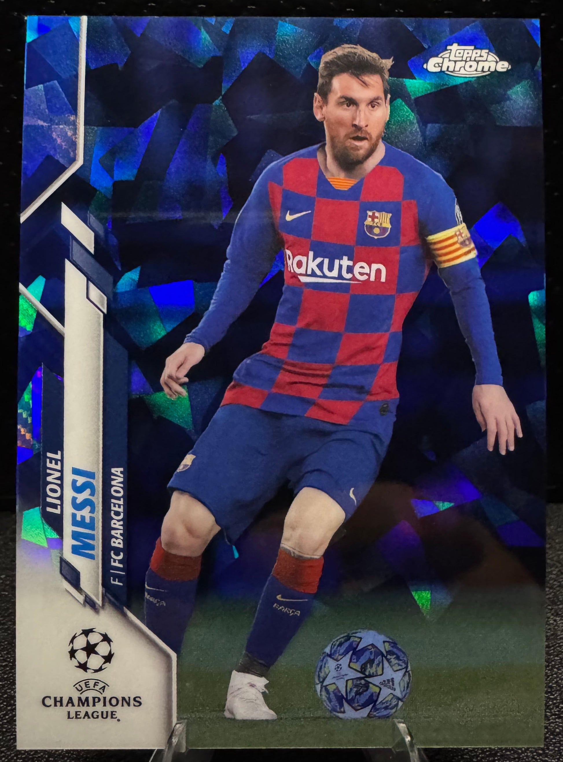 2019-20 Topps Chrome Sapphire UEFA Champions League #1 Lionel Messi