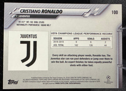  2019-20 Topps Chrome Sapphire UEFA Champions League Image Variations #100 Cristiano Ronaldo