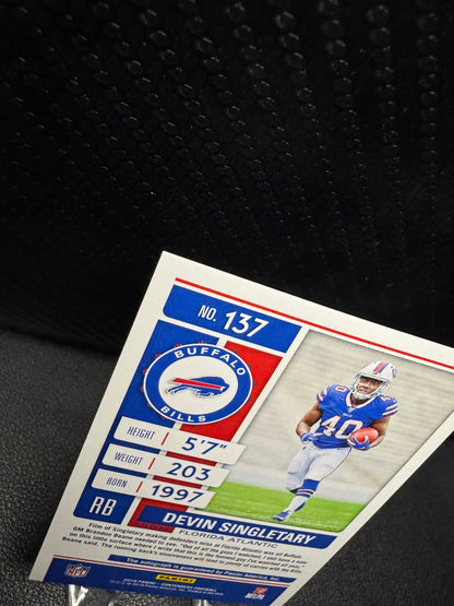 2019 Panini Contenders Cracked Ice 137A Devin Singletary AU RC 17/23 - 787 Hobby House
