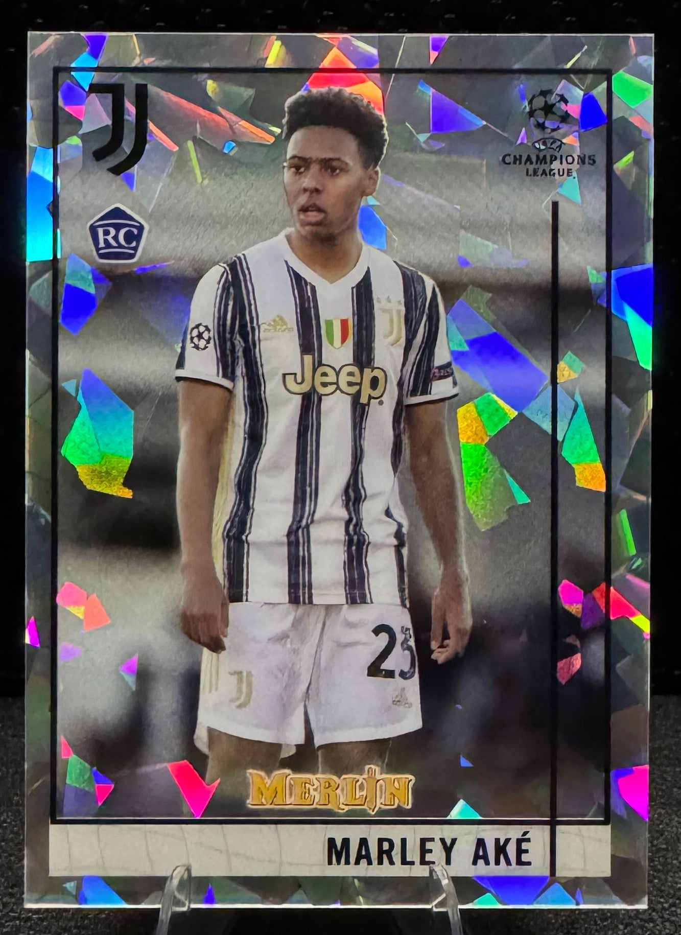 2020 - 21 Merlin UEFA Champions League Atomic Refractors 17 Marley Ake RC - 787 Hobby House