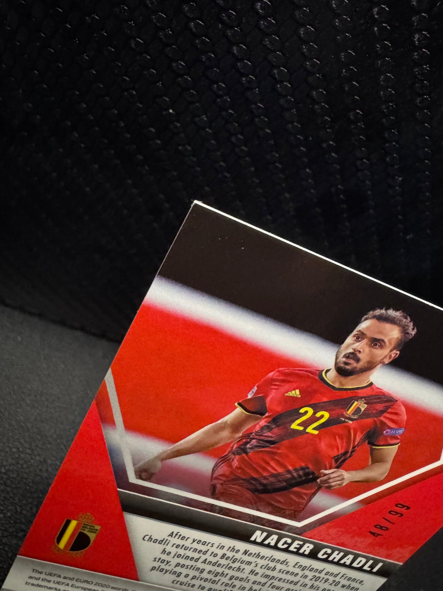 2020 - 21 Panini Mosaic UEFA Euro Circles Blue 14 Nacer Chadli 48/99 - 787 Hobby House