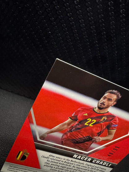 2020 - 21 Panini Mosaic UEFA Euro Circles Blue 14 Nacer Chadli 48/99 - 787 Hobby House