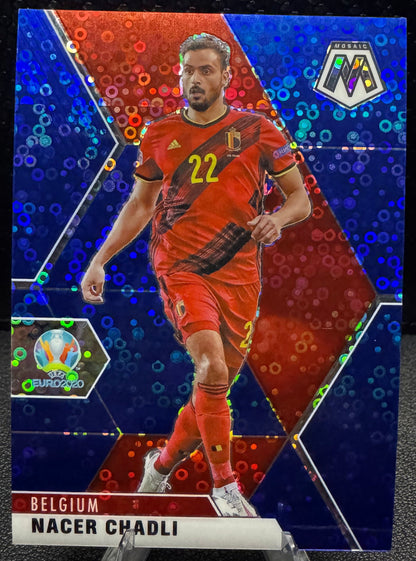 2020 - 21 Panini Mosaic UEFA Euro Circles Blue 14 Nacer Chadli 48/99 - 787 Hobby House