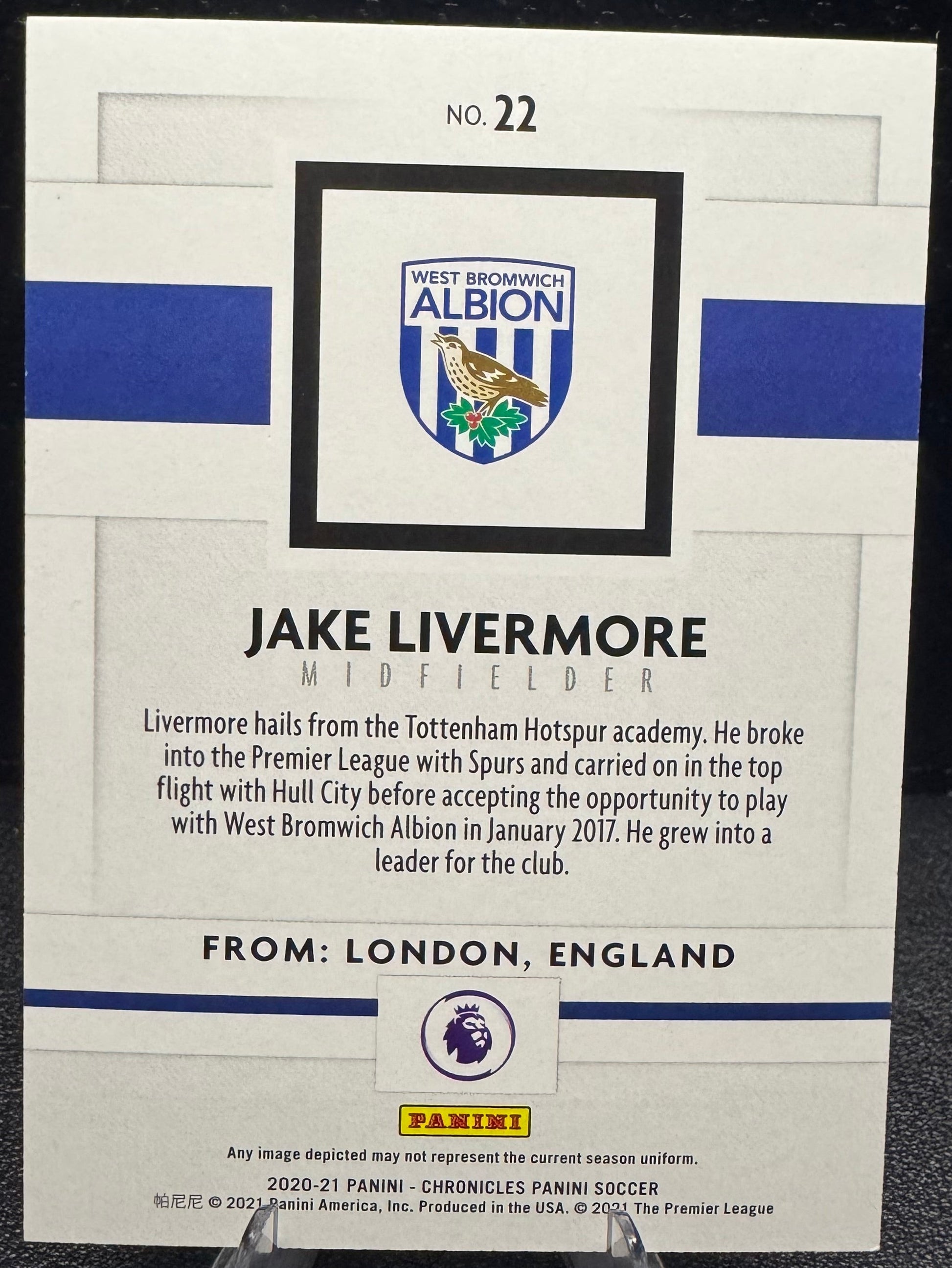 2020 - 21 Panini Premier League Blue 22 Jake Livermore 4/99 - 787 Hobby House