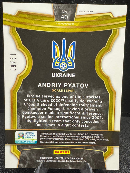2020 Select UEFA Euro Prizms Camo 40 Andriy Pyatov 40/60 - 787 Hobby House