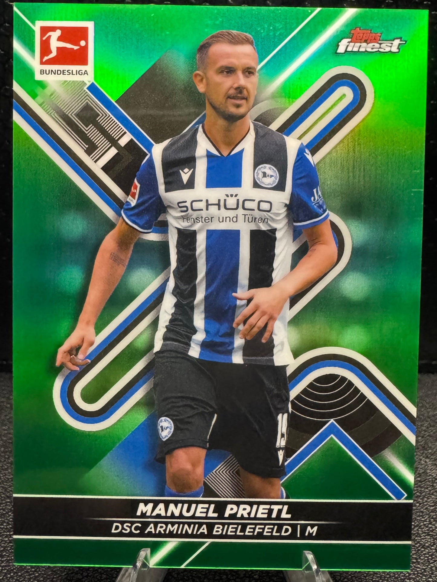 2021 - 22 Finest Bundesliga Green Refractors 31 Manuel Prietl 65/99 - 787 Hobby House