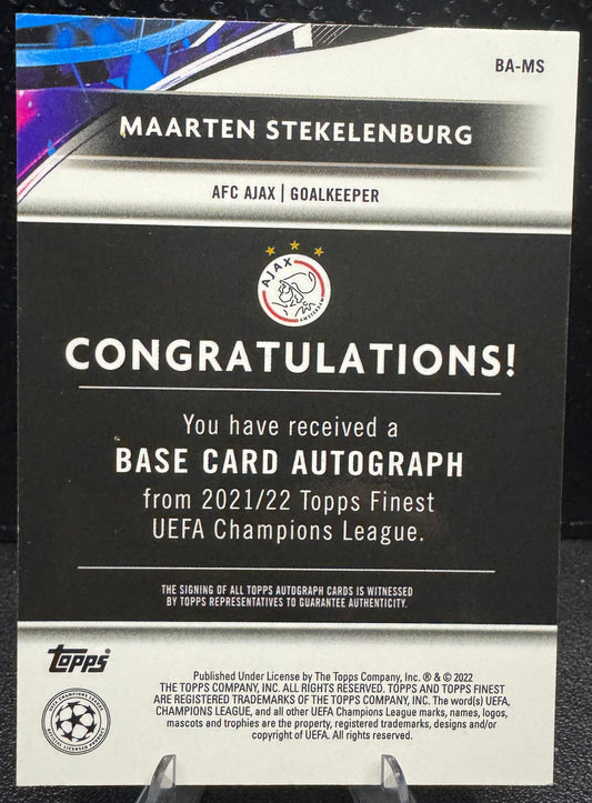 2021-22 Finest UEFA Champions League Autographs BAMS Maarten Stekelenburg - 787 Hobby House