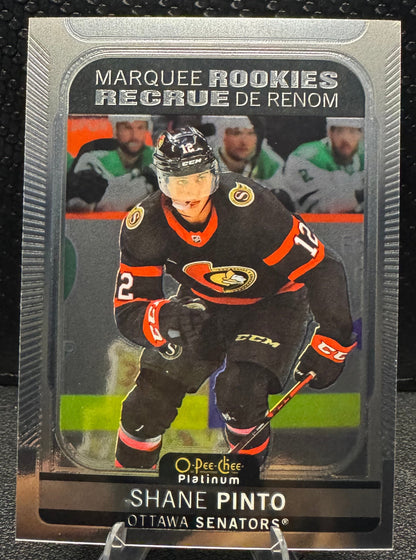 2021 - 22 O - Pee - Chee Platinum Marquee Rookies 212 Shane Pinto RC - 787 Hobby House