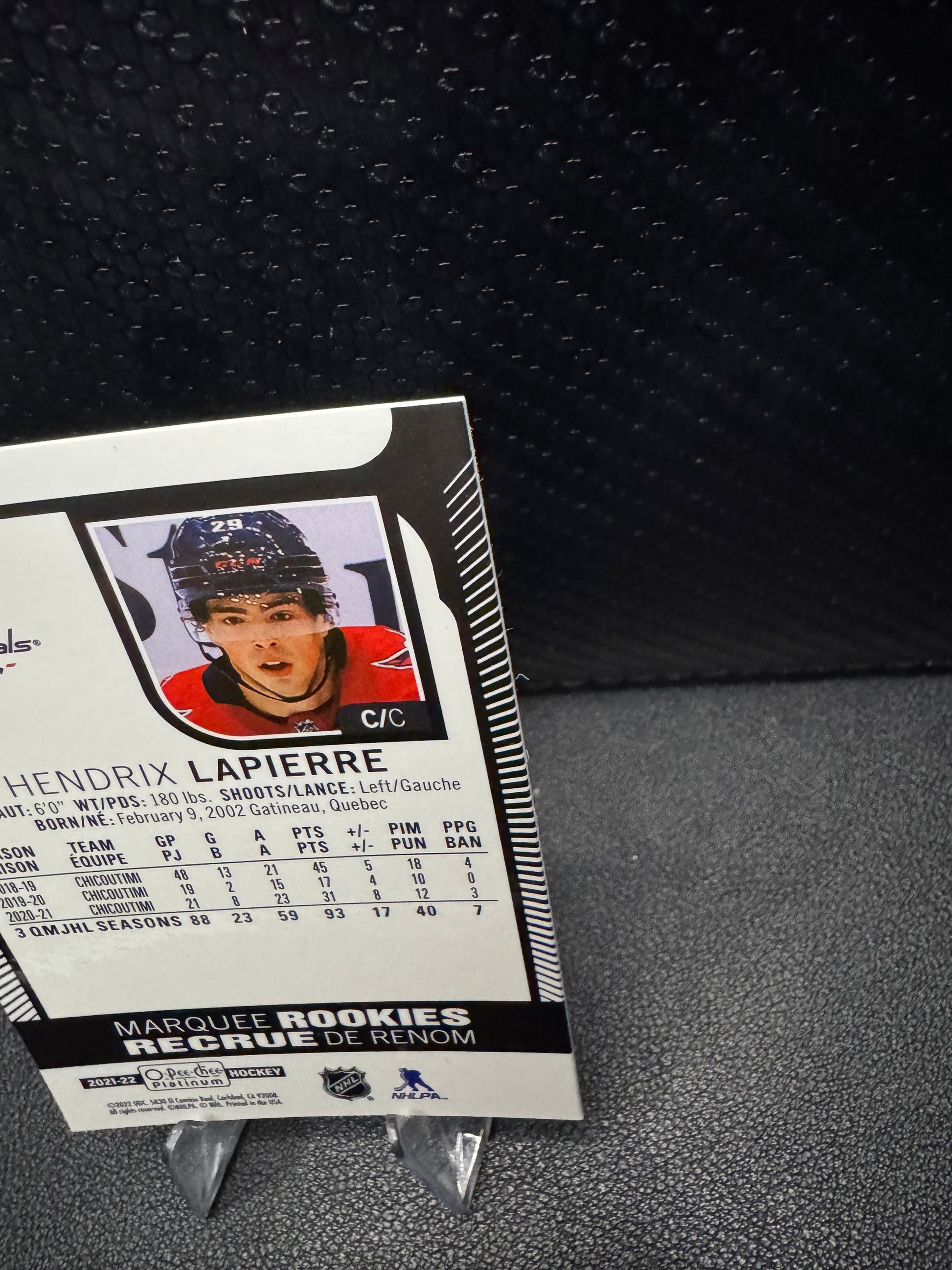 2021 - 22 O - Pee - Chee Platinum Marquee Rookies 271 Hendrix Lapierre RC - 787 Hobby House