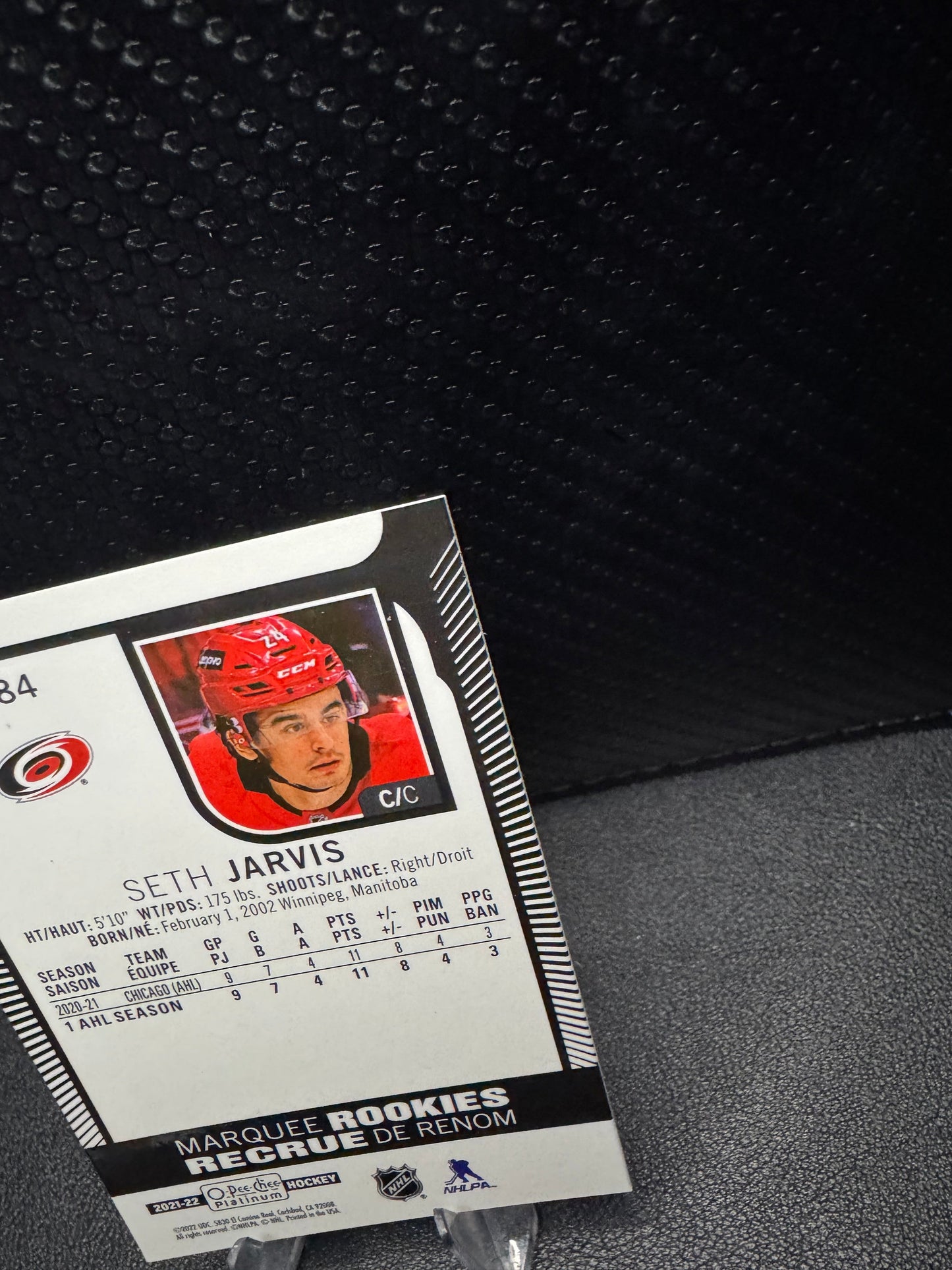 2021 - 22 O - Pee - Chee Platinum Marquee Rookies 284 Seth Jarvis RC - 787 Hobby House