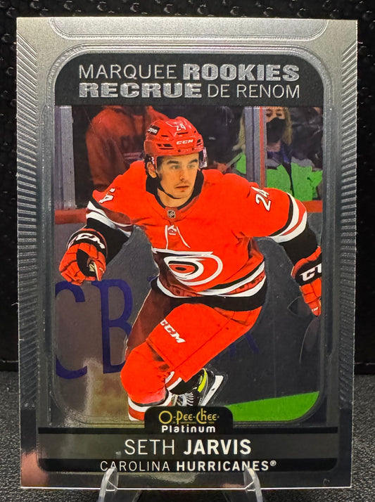 2021 - 22 O - Pee - Chee Platinum Marquee Rookies 284 Seth Jarvis RC - 787 Hobby House