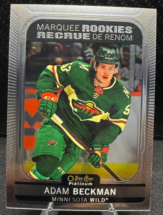 2021 - 22 O - Pee - Chee Platinum Marquee Rookies 289 Adam Beckman RC - 787 Hobby House