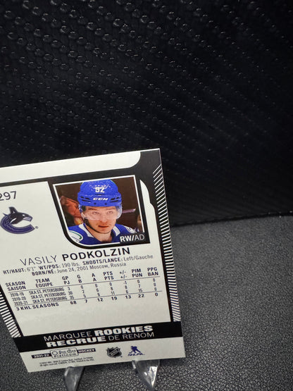 2021 - 22 O - Pee - Chee Platinum Marquee Rookies 297 Vasily Podkolzin RC - 787 Hobby House