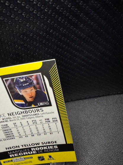 2021 - 22 O - Pee - Chee Platinum Neon Yellow Surge 278 Jake Neighbours RC - 787 Hobby House