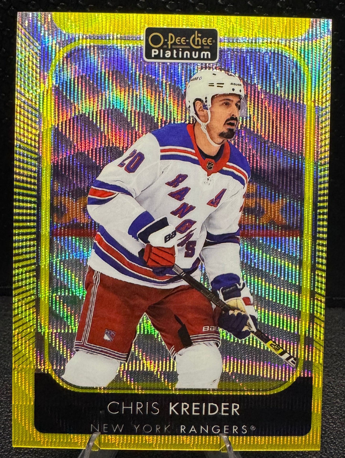 2021 - 22 O - Pee - Chee Platinum Neon Yellow Surge 41 Chris Kreider - 787 Hobby House