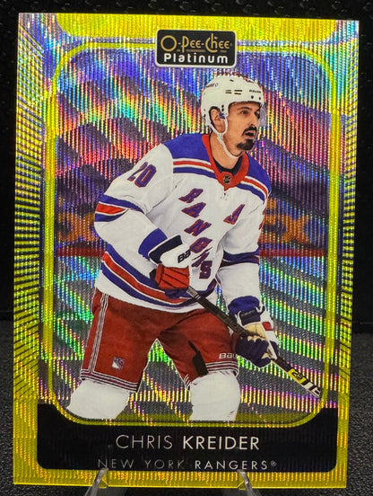 2021 - 22 O - Pee - Chee Platinum Neon Yellow Surge 41 Chris Kreider - 787 Hobby House
