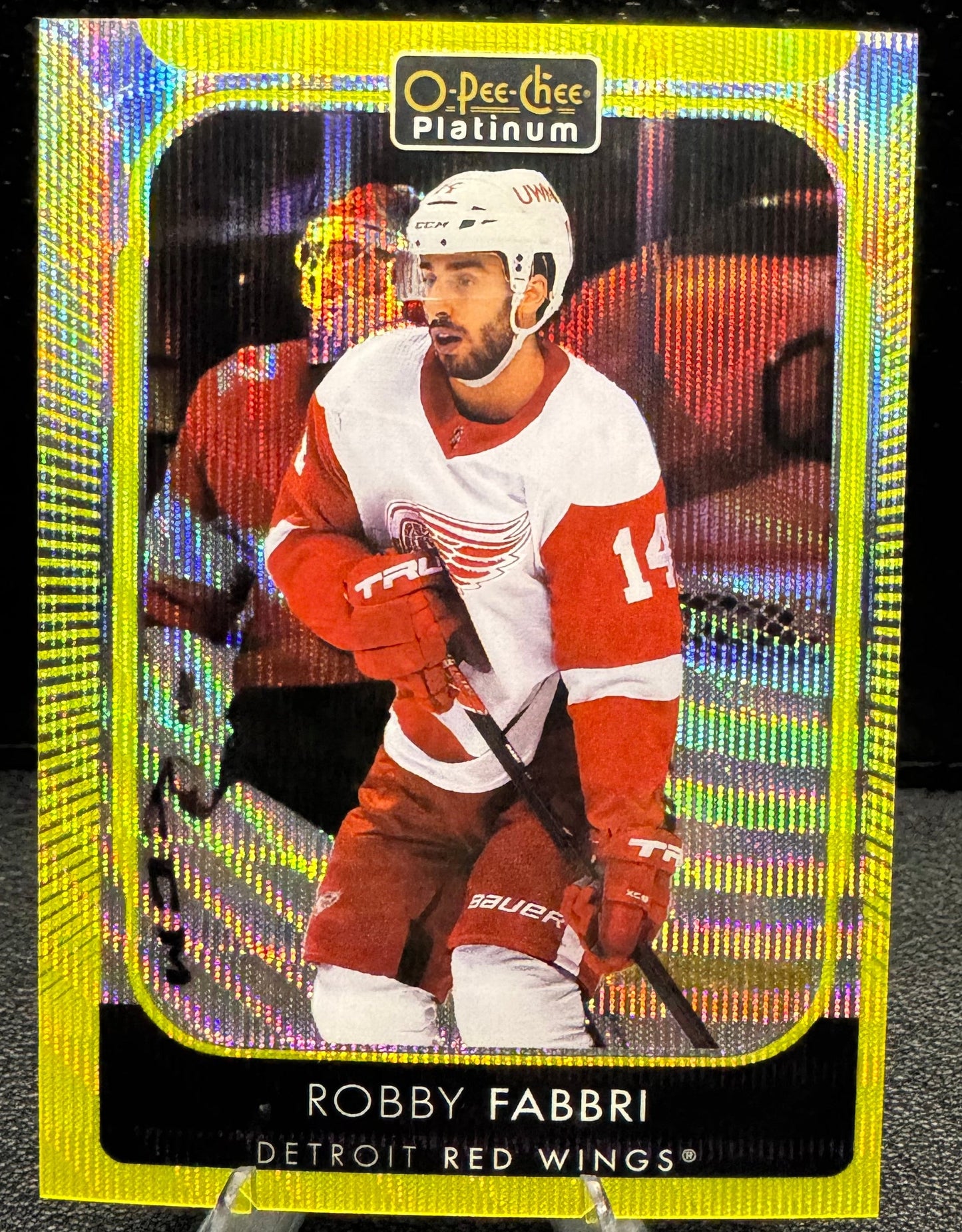 2021 - 22 O - Pee - Chee Platinum Neon Yellow Surge 86 Robby Fabbri - 787 Hobby House