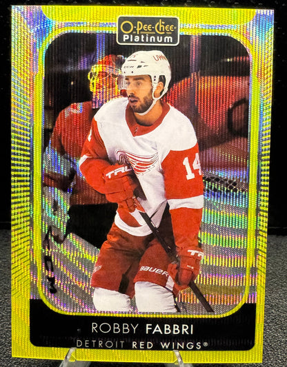 2021 - 22 O - Pee - Chee Platinum Neon Yellow Surge 86 Robby Fabbri - 787 Hobby House