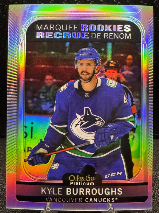 2021 - 22 O - Pee - Chee Platinum Rainbow Marquee Rookies 263 Kyle Burroughs RC - 787 Hobby House