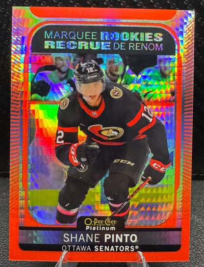 2021 - 22 O - Pee - Chee Platinum Red Prism 212 Shane Pinto RC 153/199 - 787 Hobby House