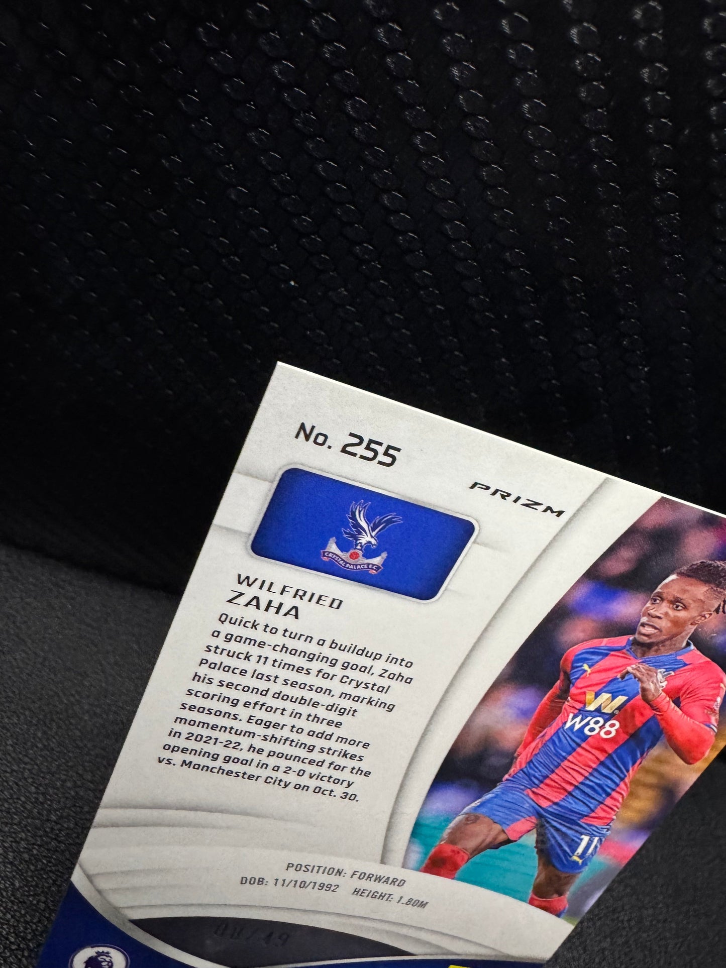 2021 - 22 Panini Chronicles Premier League Blue Spectra 255 Wilfried Zaha 08/49 - 787 Hobby House