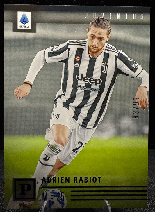 2021 - 22 Panini Chronicles Serie A Blue 33 Adrien Rabiot Juventus 83/99 - 787 Hobby House
