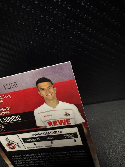2021-22 Stadium Club Chrome Bundesliga Gold Refractors 59 Dejan Ljubicic RC 12/50 - 787 Hobby House