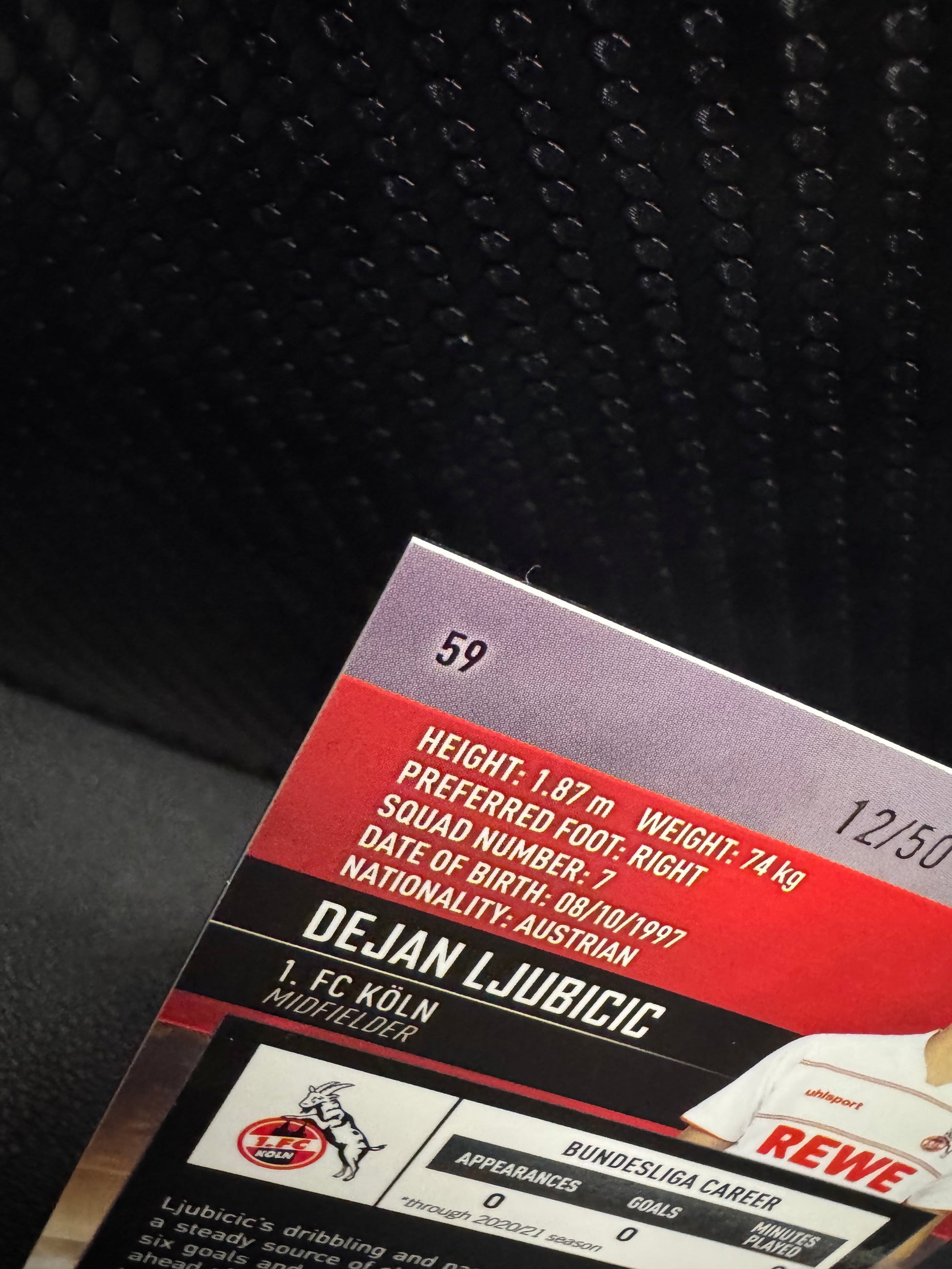 2021-22 Stadium Club Chrome Bundesliga Gold Refractors 59 Dejan Ljubicic RC 12/50 - 787 Hobby House