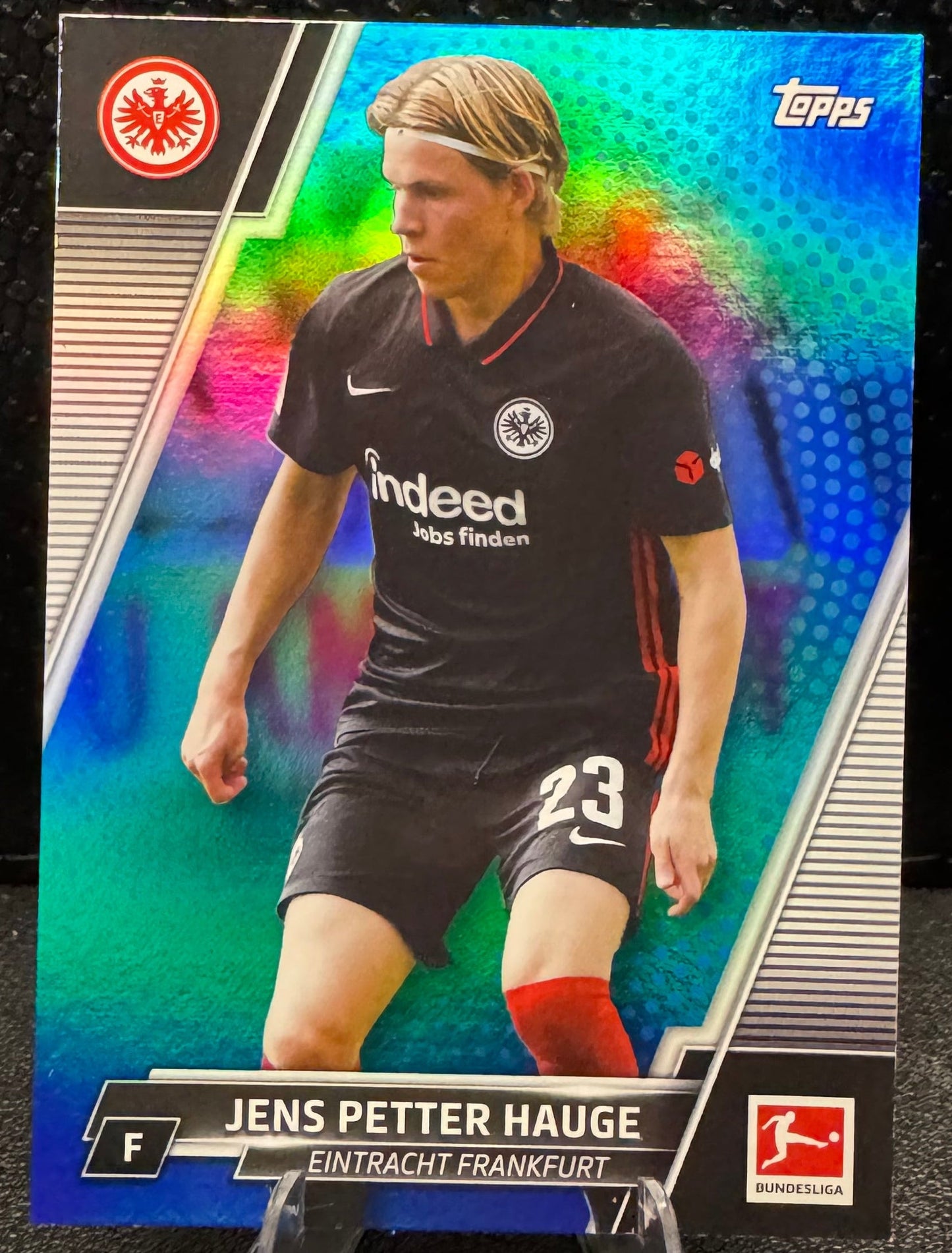 2021 - 22 Topps Bundesliga Blue Foil 68 Jens Petter Hauge 19/99 - 787 Hobby House