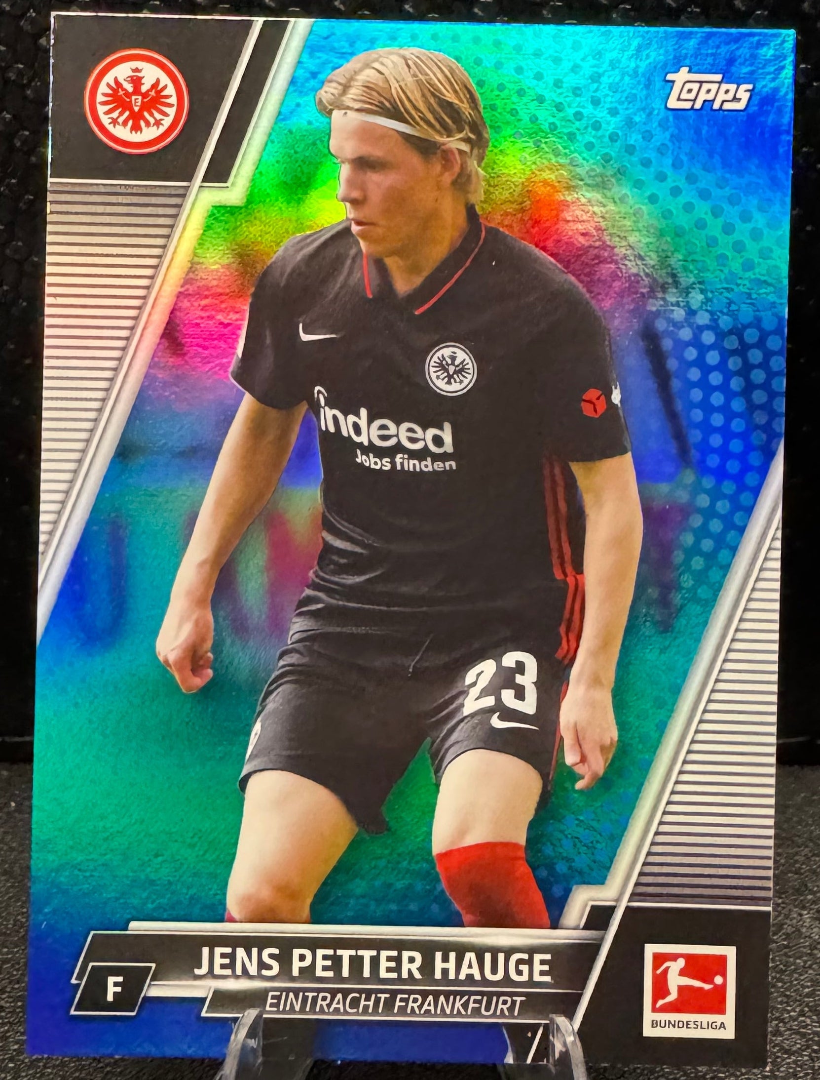 2021 - 22 Topps Bundesliga Blue Foil 68 Jens Petter Hauge 19/99 - 787 Hobby House