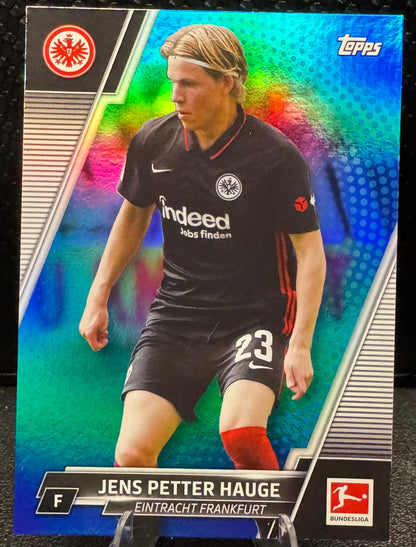 2021 - 22 Topps Bundesliga Blue Foil 68 Jens Petter Hauge 19/99 - 787 Hobby House
